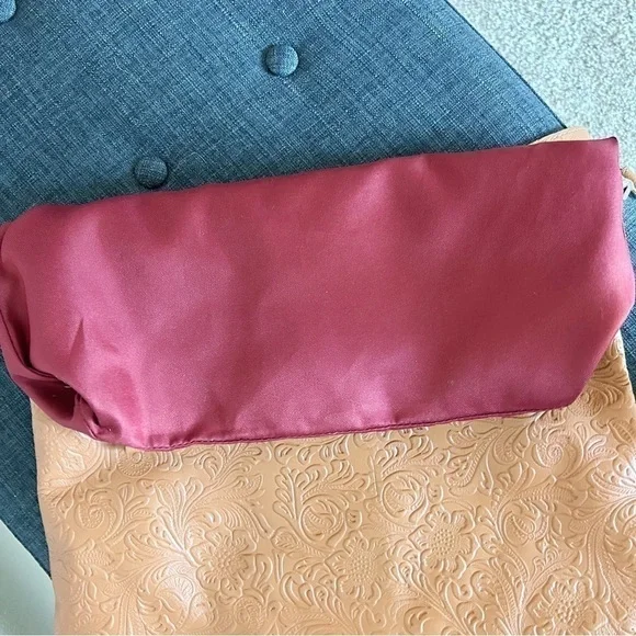 Western Embossed Italian Leather Crossbody Bag Purse Made In Italy - Picture 11 of 14